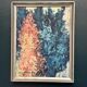 Swedish Oil on Canvas “Abstract” by Lennart Alexandria Vintage & Framed 39x31cm