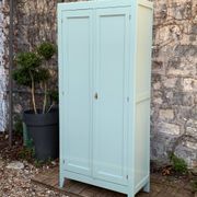 Armoire parisienne vintage bleu vert grisé
