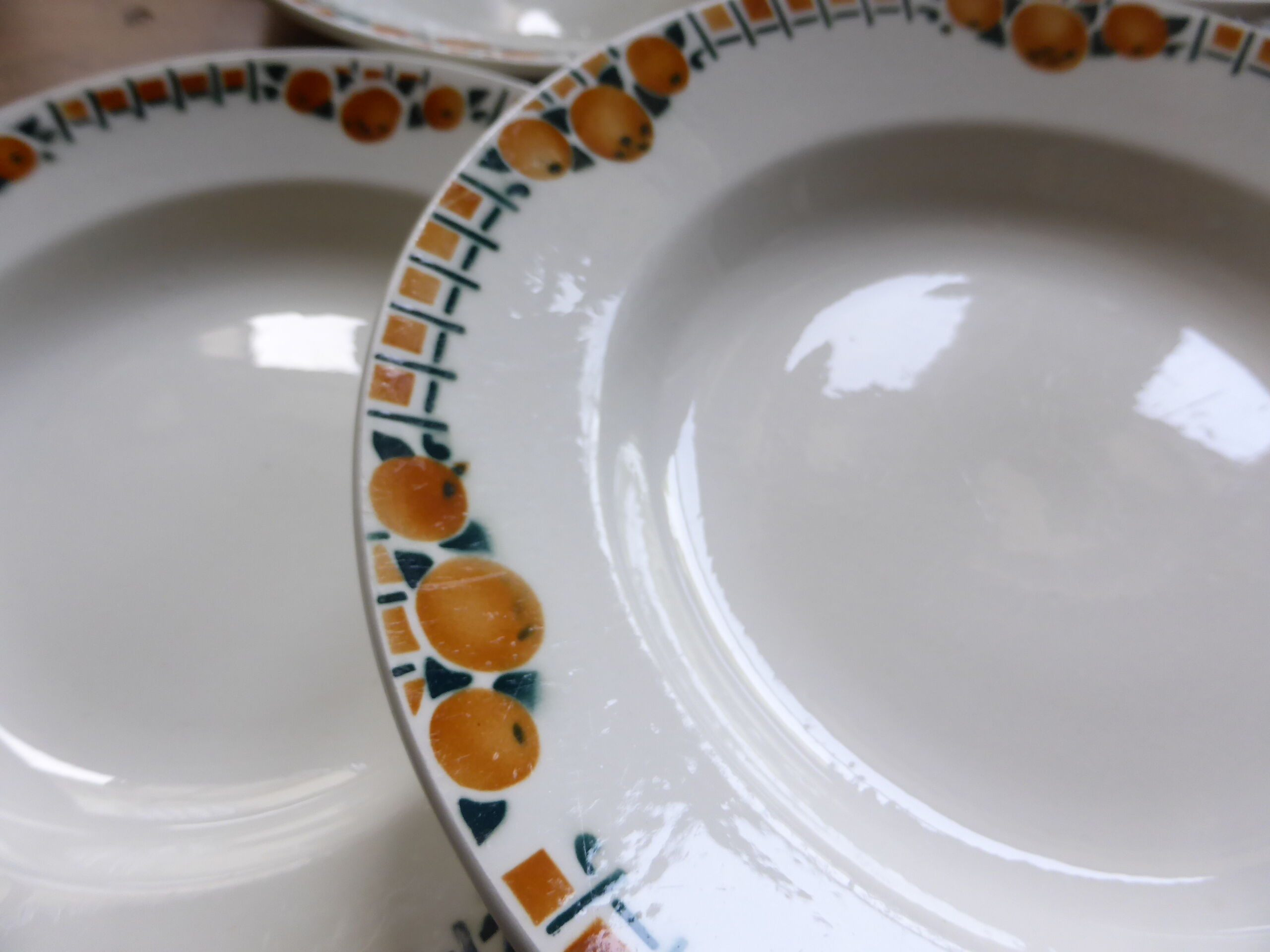 Set de 6 assiettes creuses de Céranord St Amand modèle Cotentin