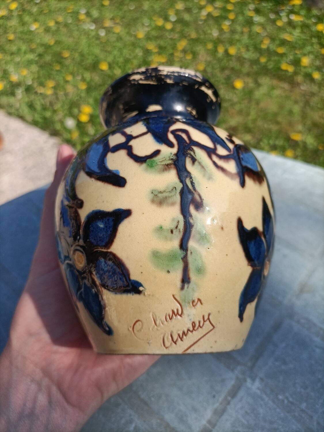 Signed retro vase