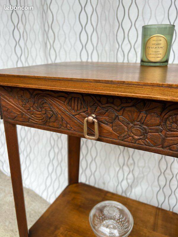 Vintage Art Deco side table / pedestal table