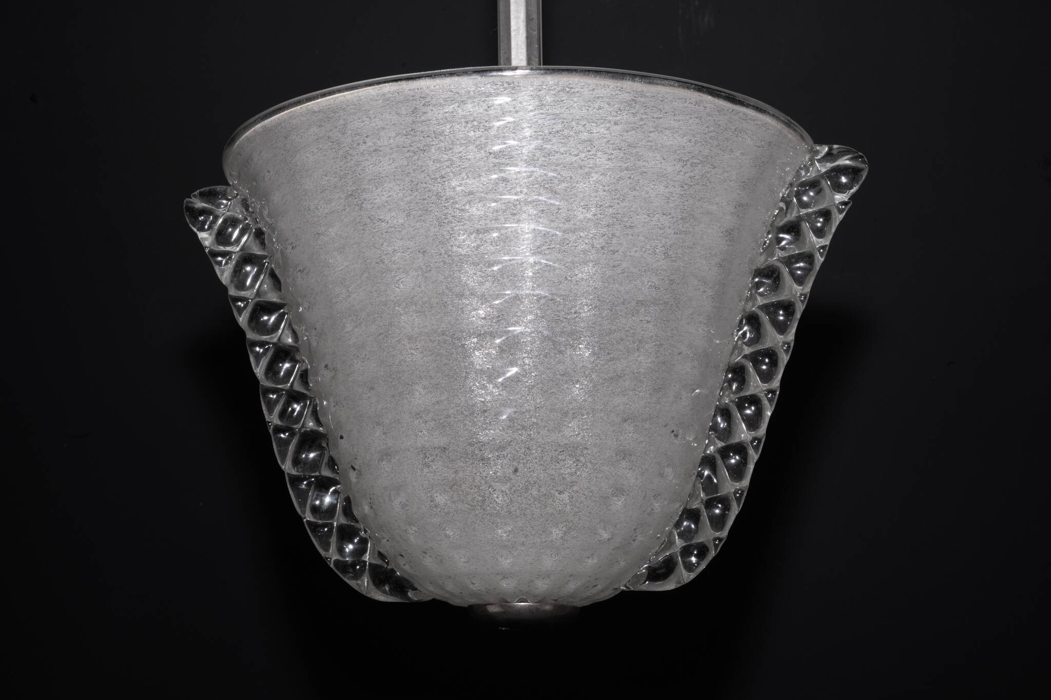 Rare Art Deco Ercole Barovier chandelier in  Murano glass. Italy 1940