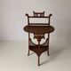 Two-tier walnut console table, 1950s, France.