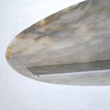 Vintage oval marble table published by Roche Bobois