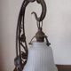 Art Nouveau wrought iron lamp