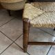 Tabouret bas en paille