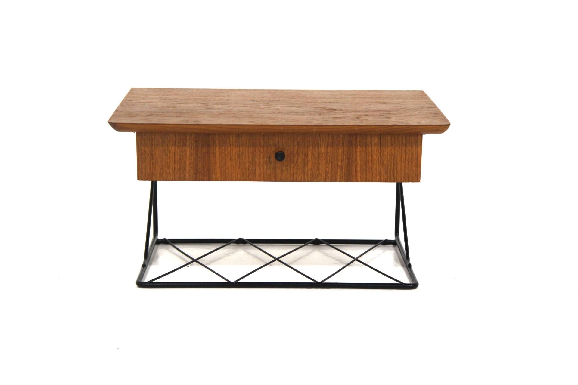 Scandinavian wall console in teak, Sweden, 1960.