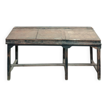 Large pine school desk