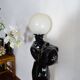 Lampe danseuse nue design 70's 80's- art déco globe boule