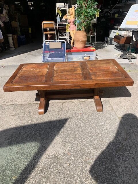 Solid oak coffee table