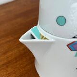 Teapot or coffee pot with cup from the German postmodern VIP collection by Seltmann Weiden, set of 2.