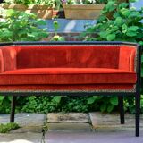Orange art-deco sofa