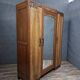 three-door wardrobe in fruitwood veneer, Art Deco style