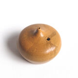 Vase soliflore vintage couleur camel signé