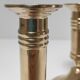 Pair of solid scandinavian danish handmade brass candle holders vintage