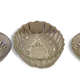 Old cups glass faceted, vintage chiseled glass ramekins