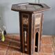 Antique octagonal table with mother-of-pearl inlays - Syria or Egypt