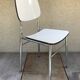 Pair of Old Metal Chromé Chairs - Vintage White Formica