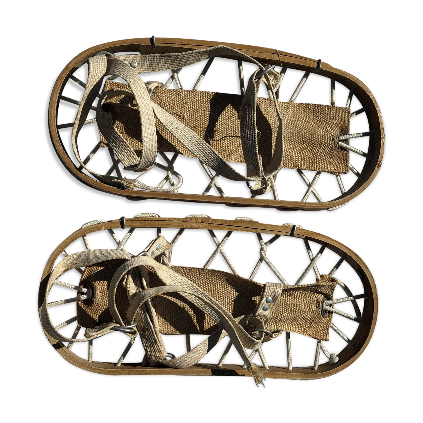 Vintage wooden snowshoes