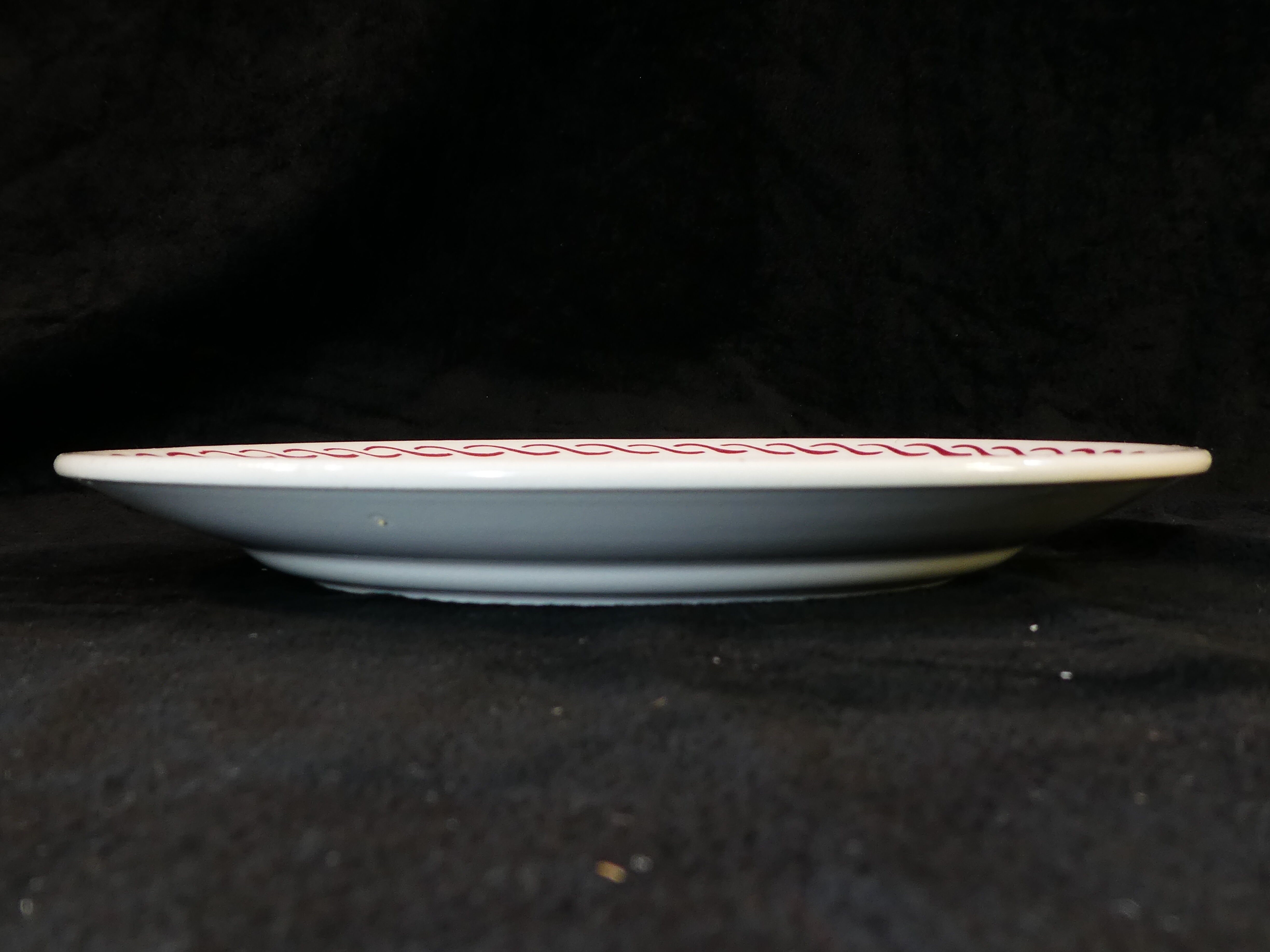 8 flat plates badonviller rose red