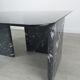 Table basse design années 80 vintage marbre verre