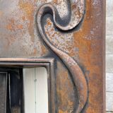 Open cast iron fireplace, Art Nouveau style