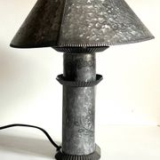 LAMPE Coeur ZINC Vintage