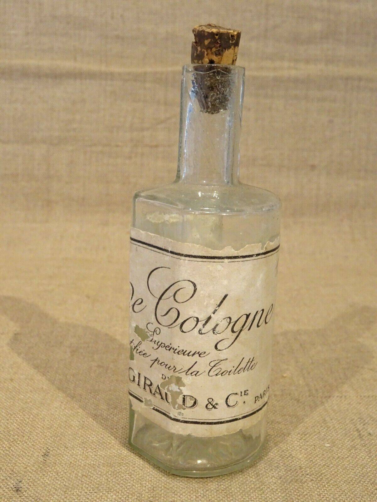 Old eau de cologne bottle bottle Giraud & Cie Paris perfume