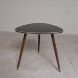 Table d'appoint triangulaire vintage, table basse, trépied