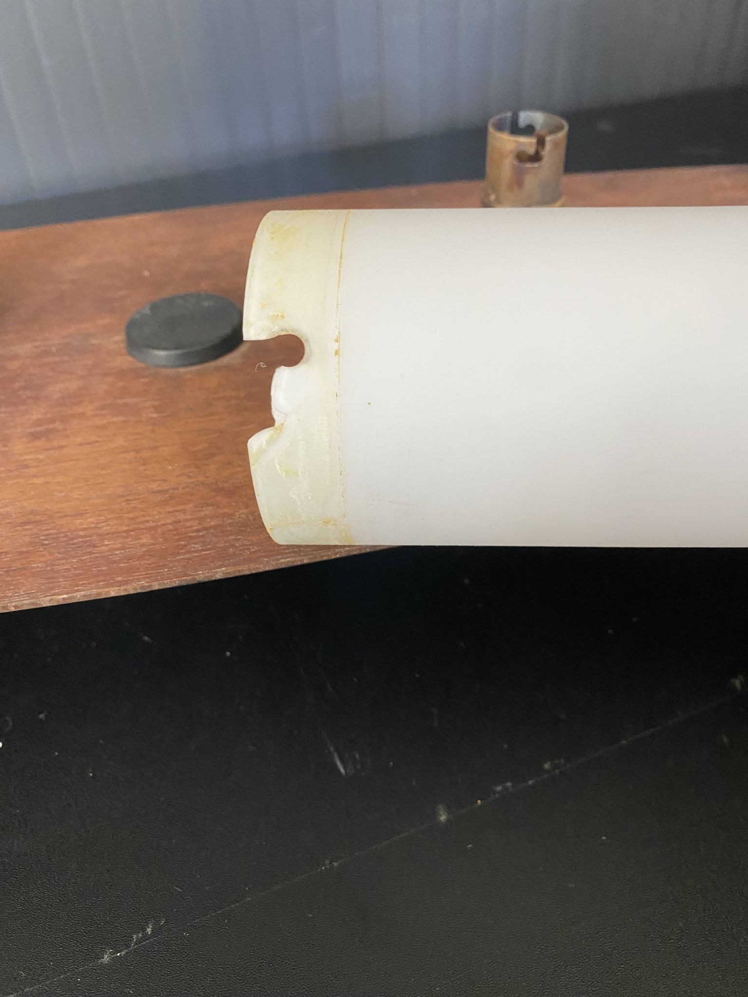 Suspension lamp ceiling light Scandinavian surf teak frosted glass vintage 70s