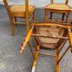 Set of 4 Louis-Philippe medallion chairs in wood with caned seats, 1970s.