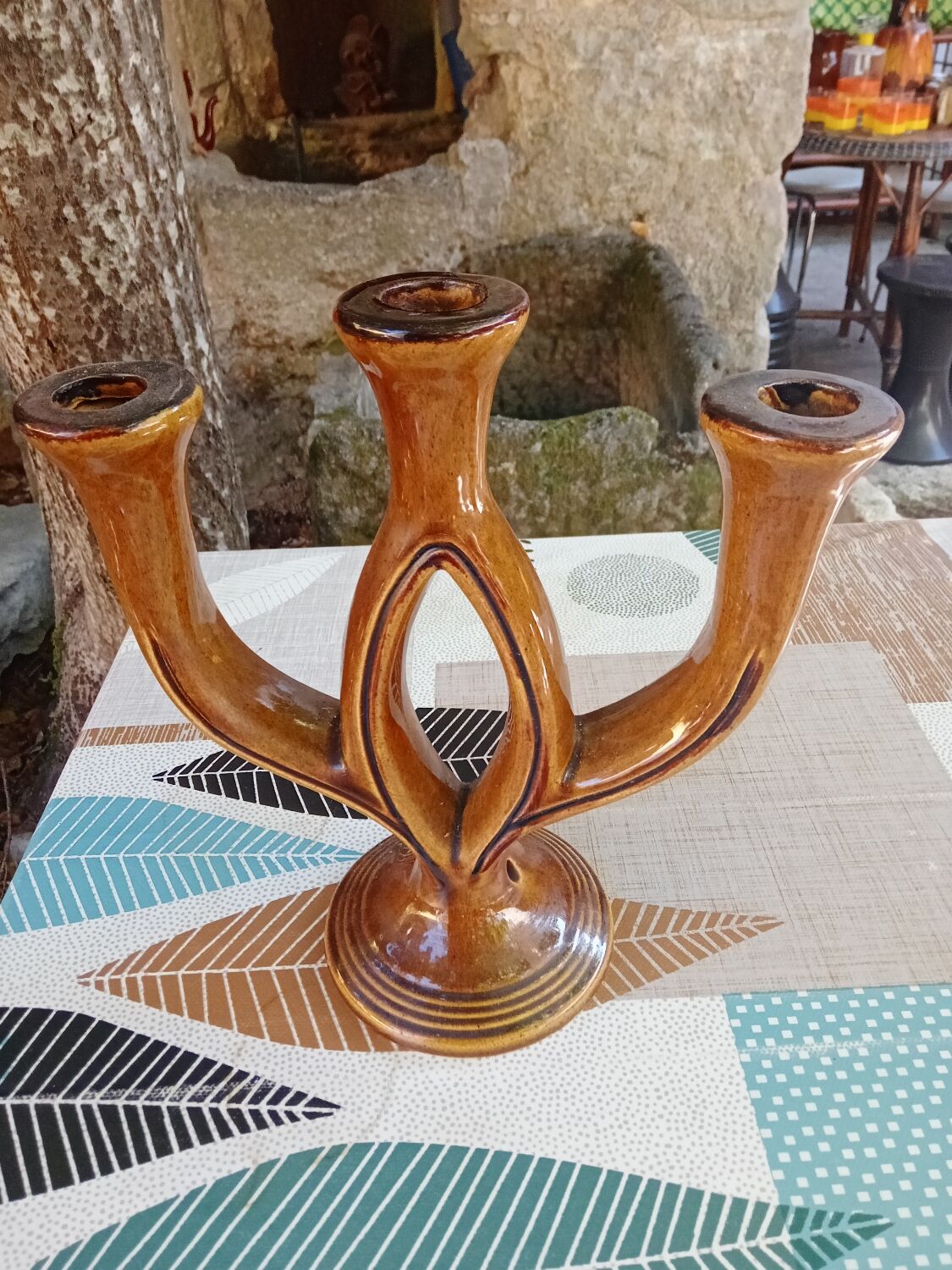 Ceramic candle holder