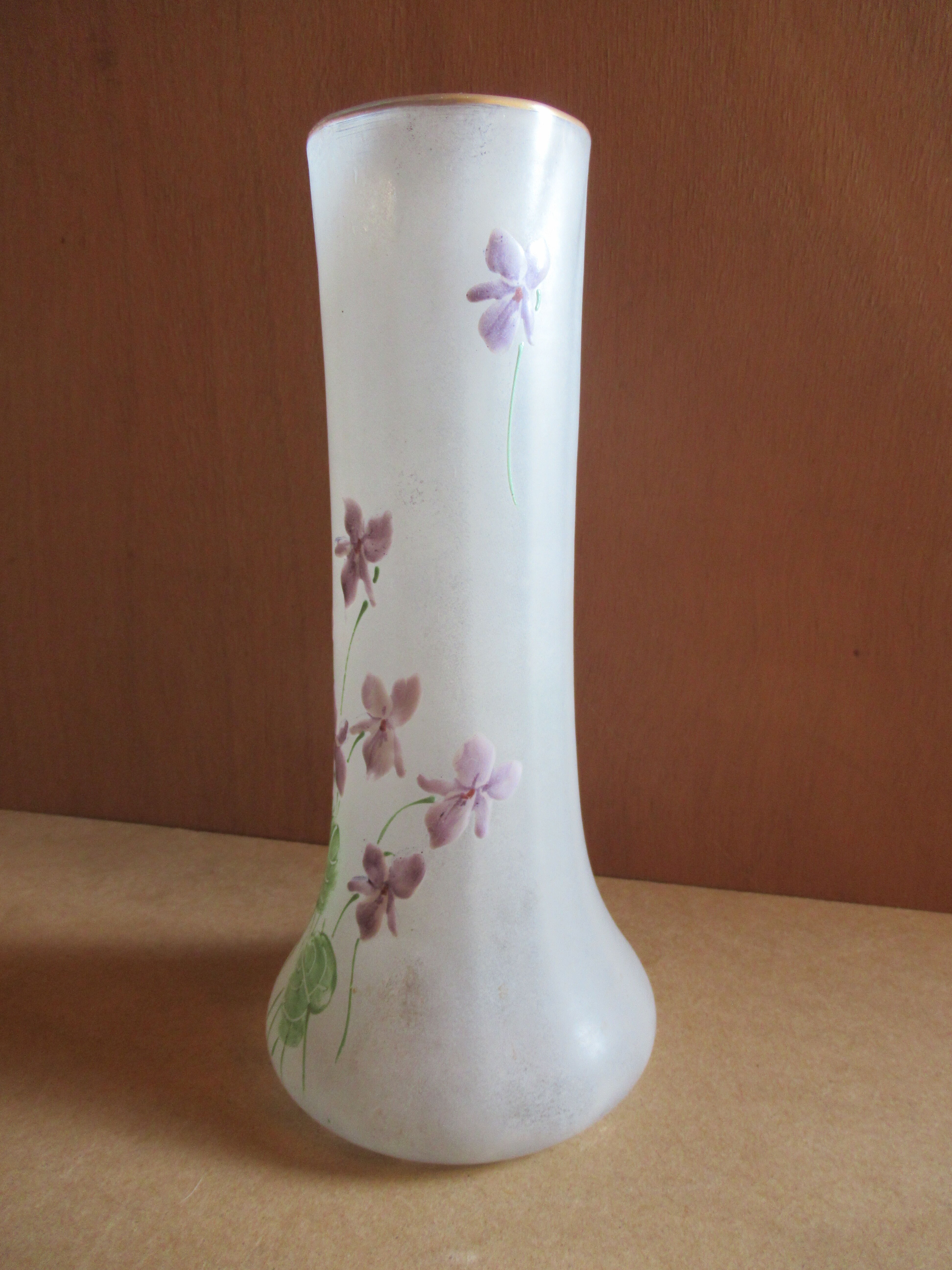 Vase françois théodore legras model lamartine art nouveau glass 25cm