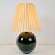Black Opaline Glass Spherical Table Lamp in the style of Jacques Adnet, 1950s