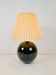 Black Opaline Glass Spherical Table Lamp in the style of Jacques Adnet, 1950s