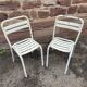 2 chaises Tolix T2 Xavier Pauchard French bistrot chairs Paris Terrasse jardin 50s