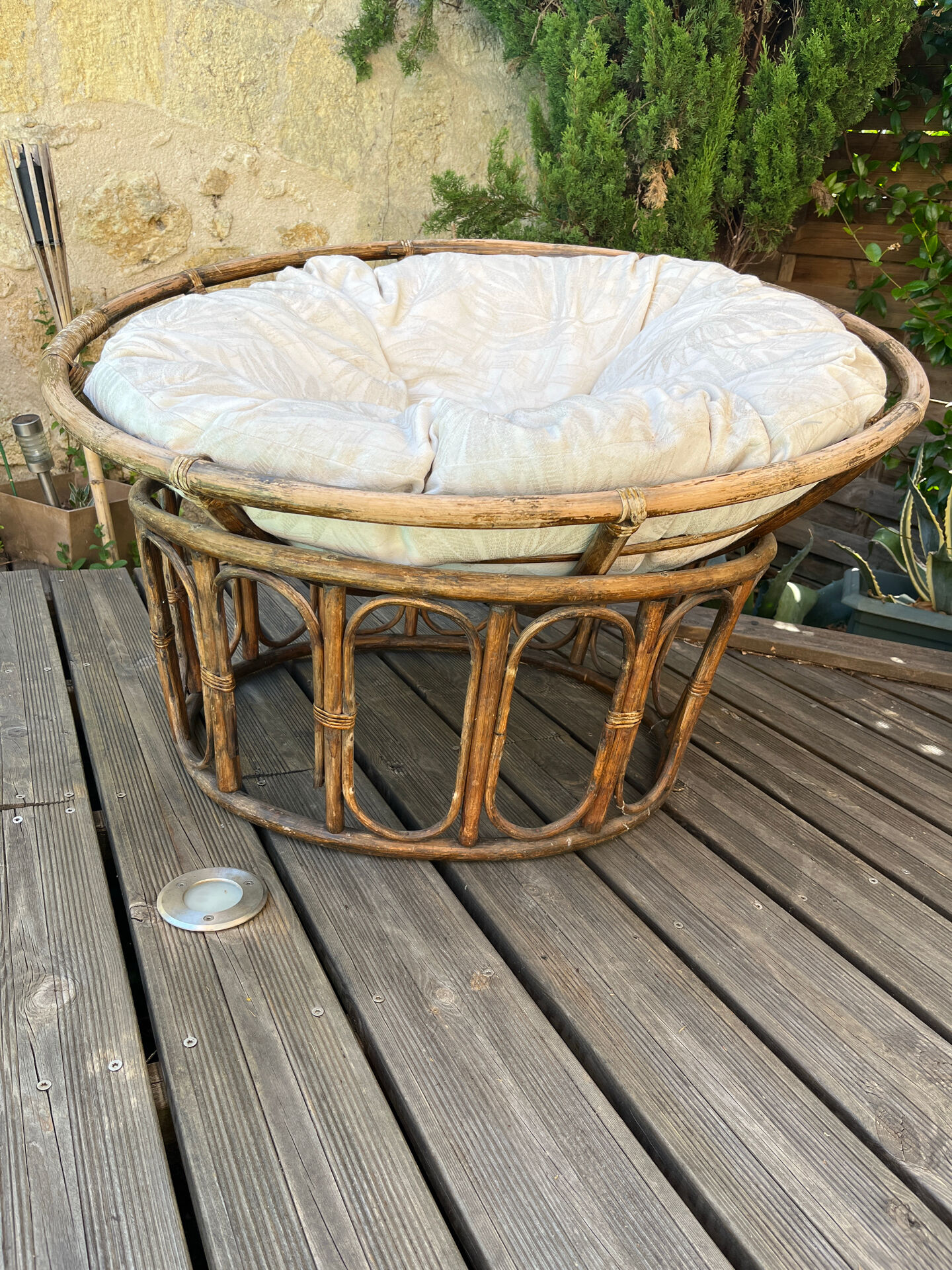 Rattan loveseat