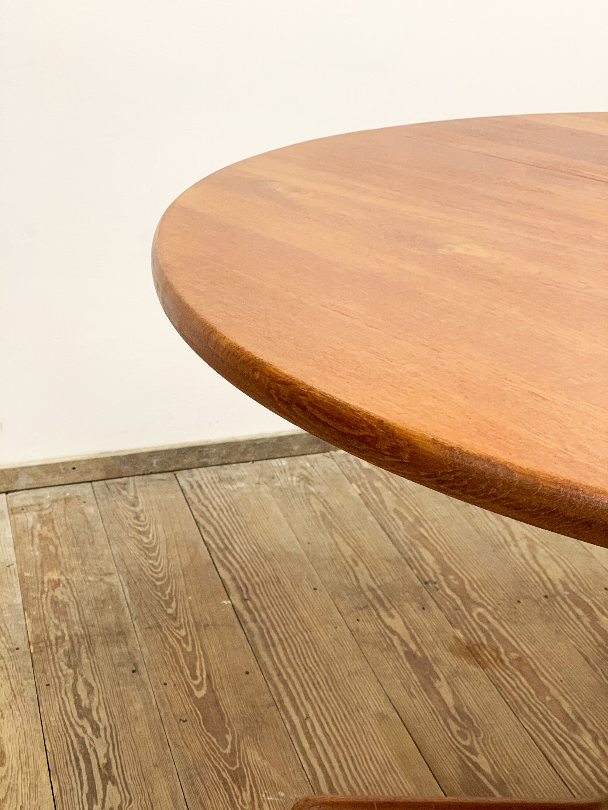 Extendable round mid century teak dining table, 1950s, Denmark