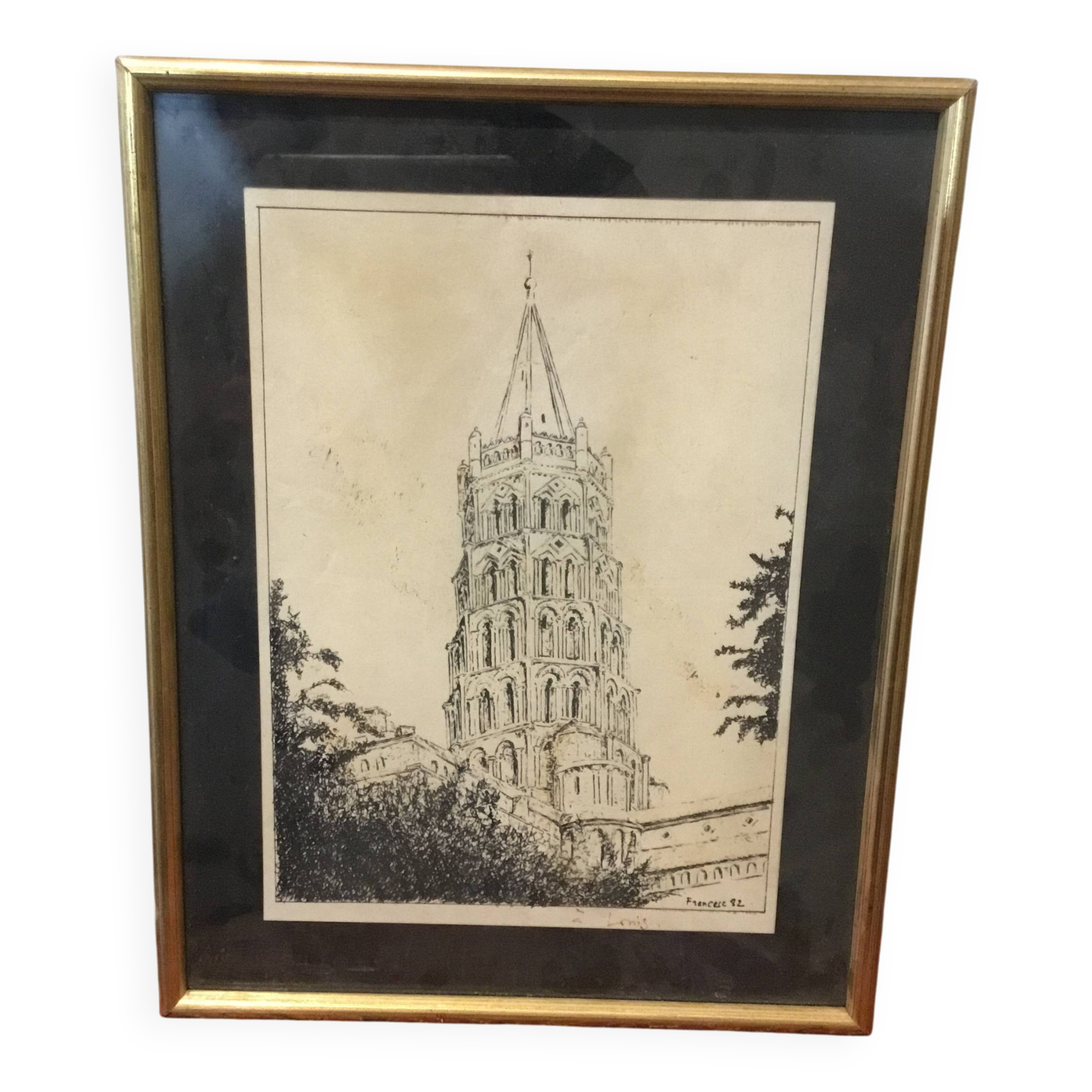 Lithographic engraving Saint Sernin