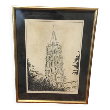 Lithographic engraving Saint Sernin