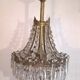 Lustre ancien forme montgolfière en laiton 4 feux