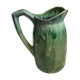 Turquoise green enamelled ceramic pitcher