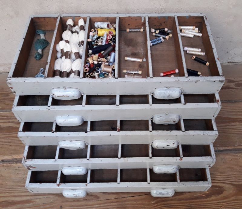 Set of 5 drawers with compartments 60x29,5x7cm