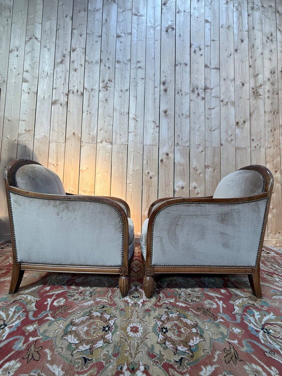 Paire de fauteuils - bergères d'époque Art Déco