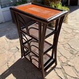 Shelf on rattan legs