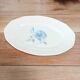 Plat ovale Digoin rose bleue