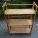 Bookseller's folding wooden shelf, vintage 1970s