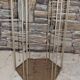 Harness octagonal brass rods and smoked glass circa 1960/1970