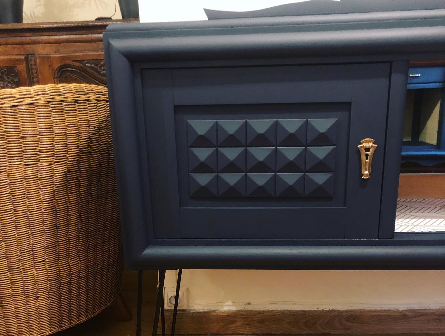 Art Deco blue sideboard