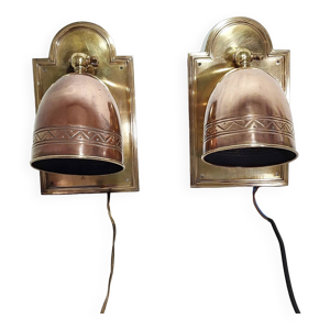 Par apliques bronze. - 1950